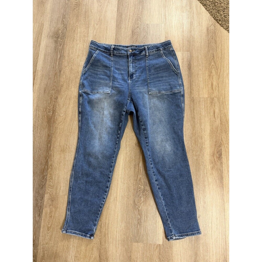 Judy Blue Denim Jogger Fit Jeans Womens Plus Size 18W Comfort Casual Mid Wash